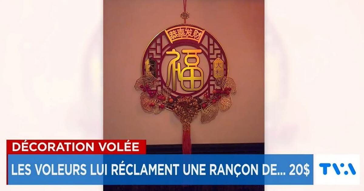 Il vole une décoration et demande une rançon de 12 euros après lui avoir ri dans la face